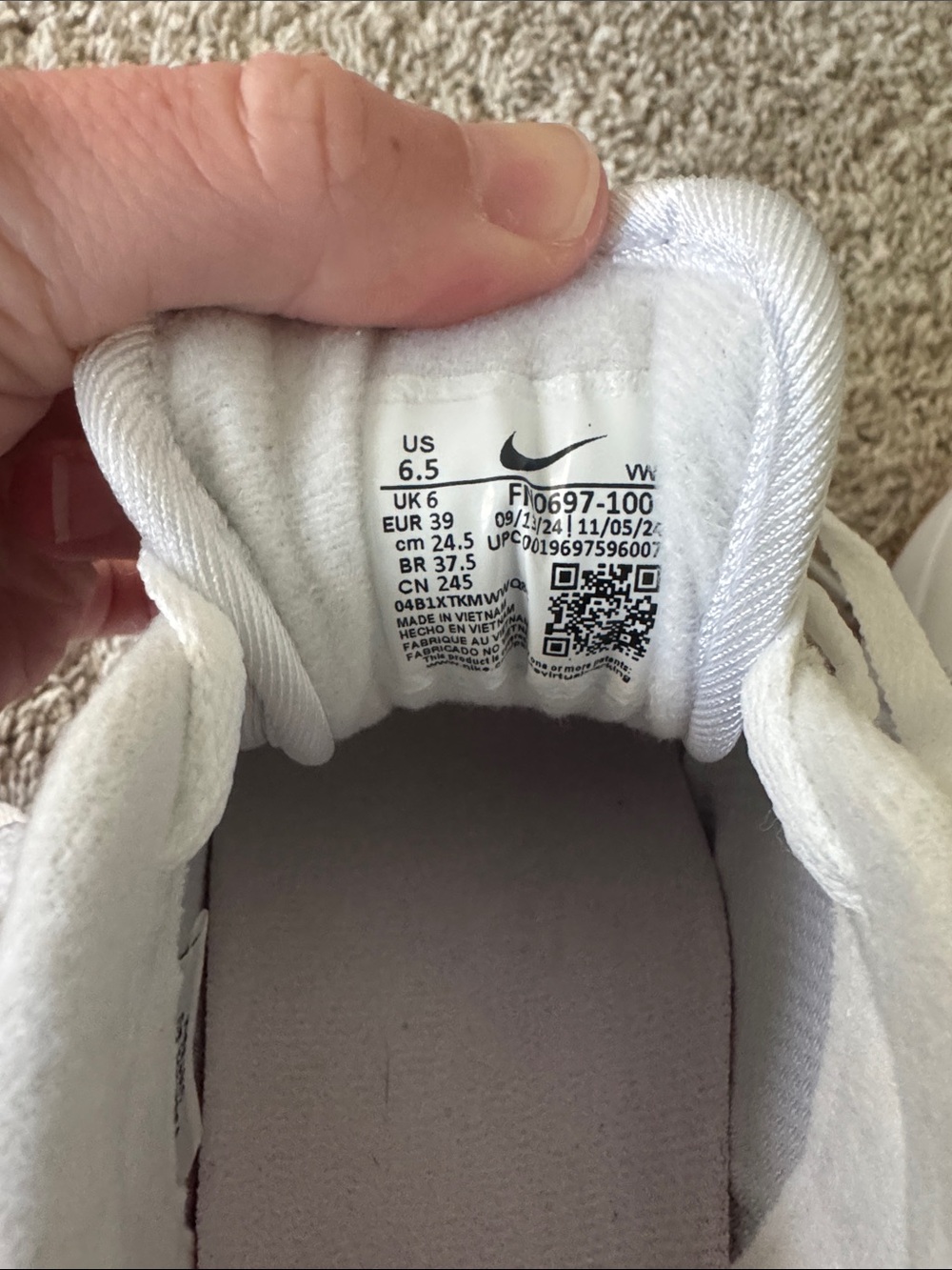 Nike Air Max 1 '86 OG G "Big Bubble - White Black Gum - Picture 6 of 7